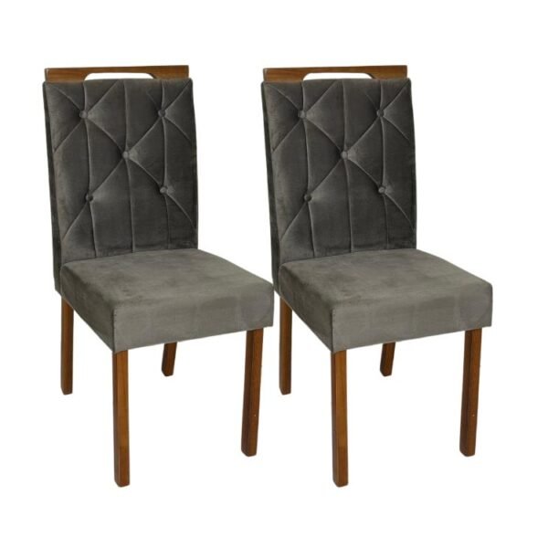 Conjunto Cadeiras Jasmim 2 unidades - Cinamomo/Marrom