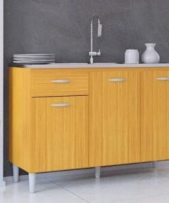 Balcão de cozinha Poquema para pia 1,20 - Damasco