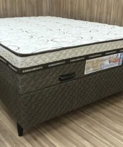Cama box Baú Golden Light Casal - 138x188x62