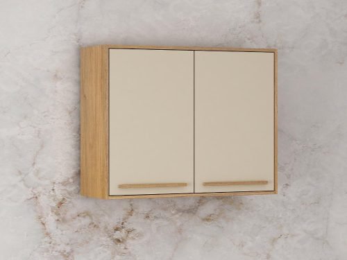 Armário Aéreo de Cozinha Salvador 0,80m - Cinamomo / Off White