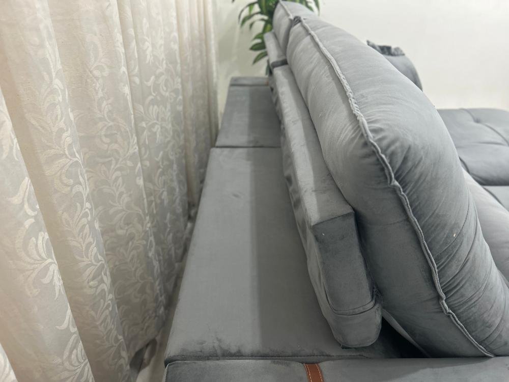 Sofá Retrátil e Reclinável Kioto 2.30m - Cinza Veludo - Imagem 2