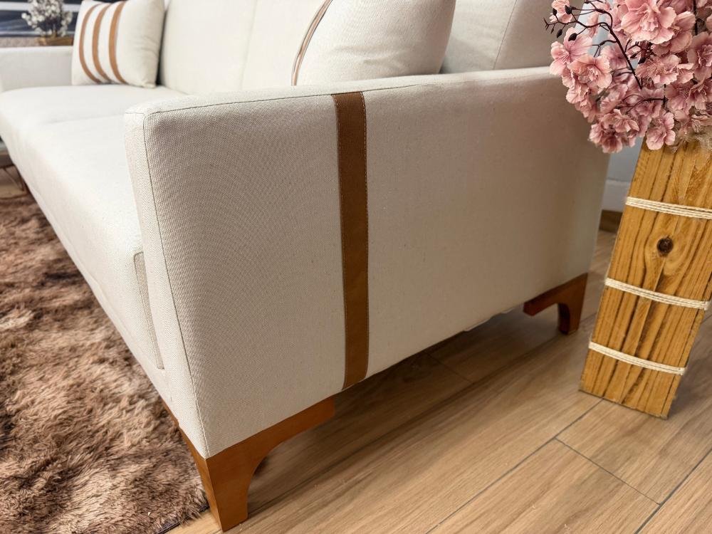 Sofa Cama Luizi 2.09m - Bege Linho - Imagem 4