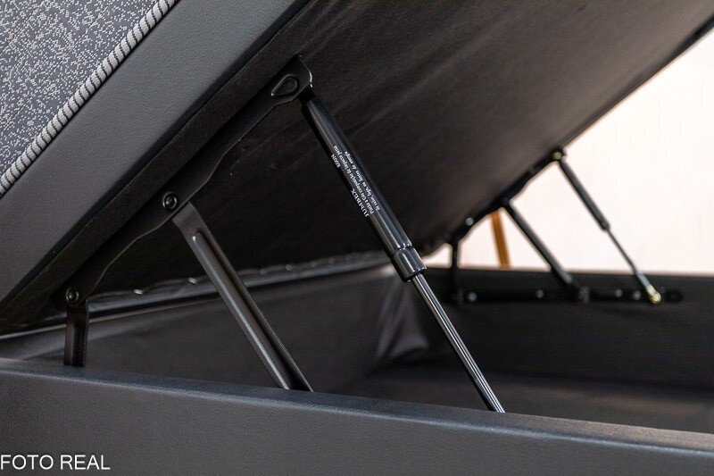 Box Baú Casal Eli Korino Preto Blindado + Colchão Casal Madrid Euro Molas Ensacadas 138x188x75 - Umaflex | Suporta até 240kg - Imagem 5