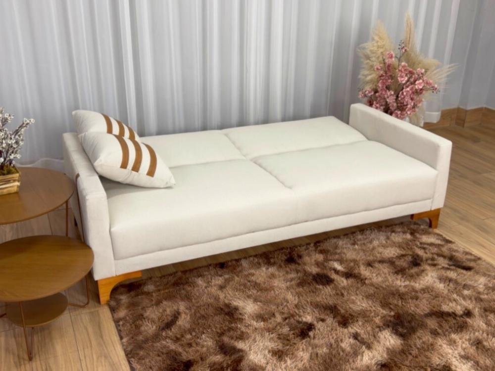 Sofa Cama Luizi 2.09m - Bege Linho - Imagem 3