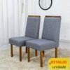 2 Cadeiras Diamante Linho Cinza 2904 Madeira Maciça JCM - Entregue Montada