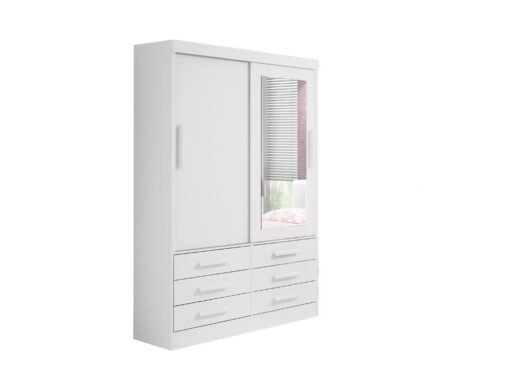 Guarda-Roupa Meridian 2 portas e 6 gavetas - Branco