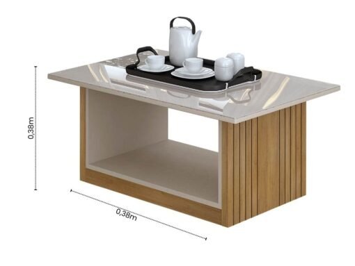 Mesa de Centro Veneza - Cinamomo/Off White - Imagem 3