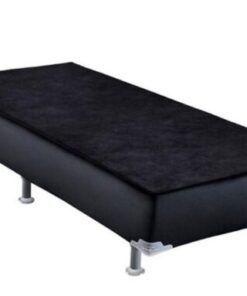Base Box Sommier Solteiro Corino Preto - 88x188x30