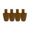Kit com 4 Pés Plástico Jl Móveis - Cinamomo