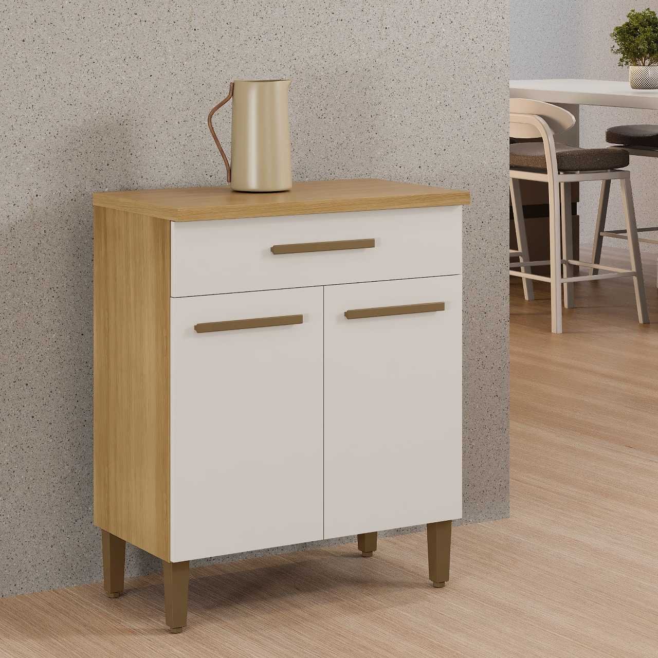 Balcão Ômega - Cinamomo/Off White