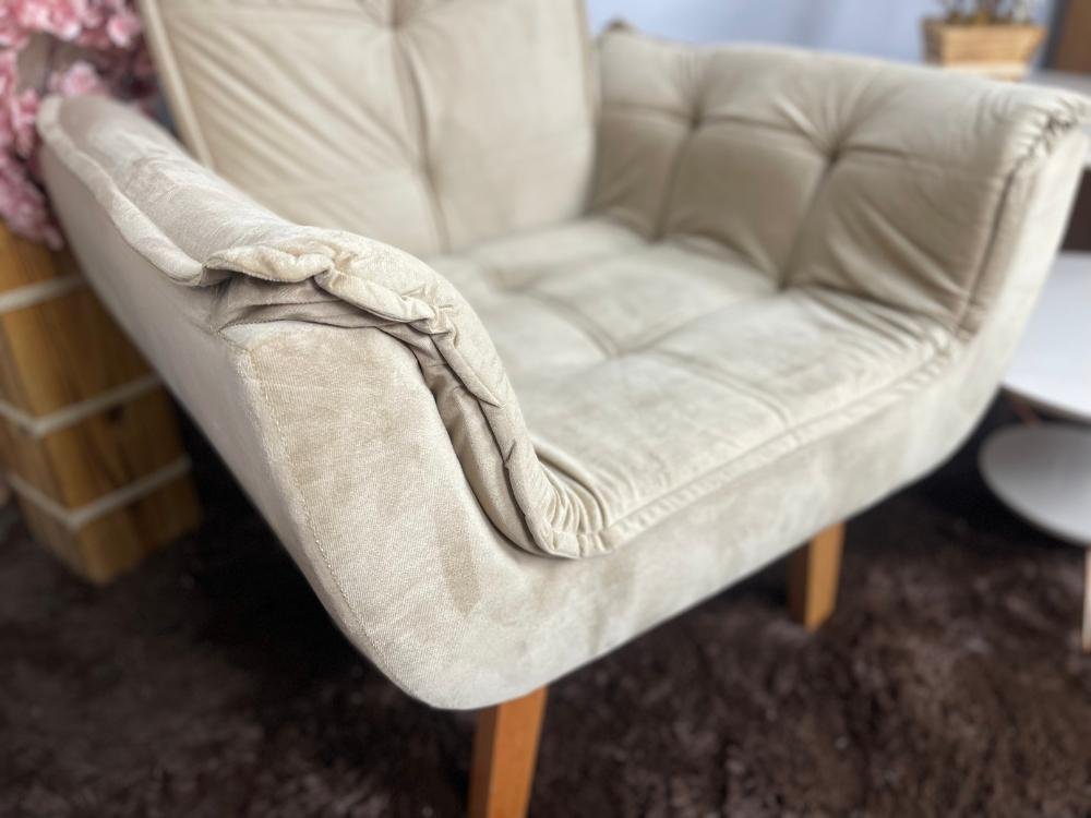 Poltrona Luna Innove - Bege Veludão - Imagem 4