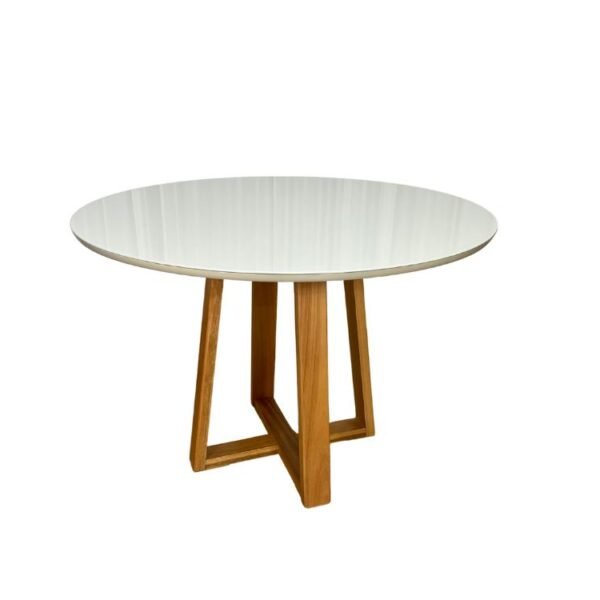 Mesa de Jantar Bali Circular 1.10x1.10  - Cinamomo/Off White