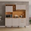 Armário Kit de Cozinha New Topázio 1,65m - Cinamomo/Off White