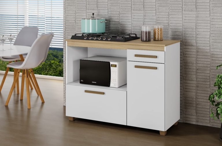 Balcão Cronus Cooktop 4 Bocas - Branco