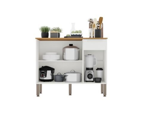 Balcão de Cozinha Madri 1,05m - Branco - Imagem 2