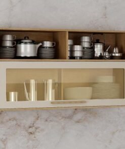 Armário Aéreo de Cozinha Salvador 1,20m - Cinamomo / Off White