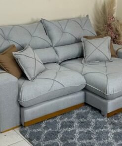 Sofá Retrátil e Reclinável Gran Bello 2.30m - Cinza Linho