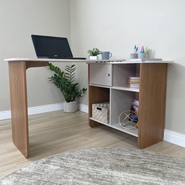 Escrivaninha Nomad 360° - Off White/Cinamomo