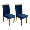 Conjunto Cadeiras Jasmim 2 unidades - Cinamomo/Azul