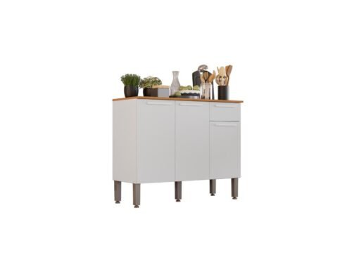 Balcão de Cozinha Madri 1,05m - Branco - Imagem 3