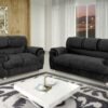 Conjunto de sofá 2 x 3 lugares REF 7025 - Preto