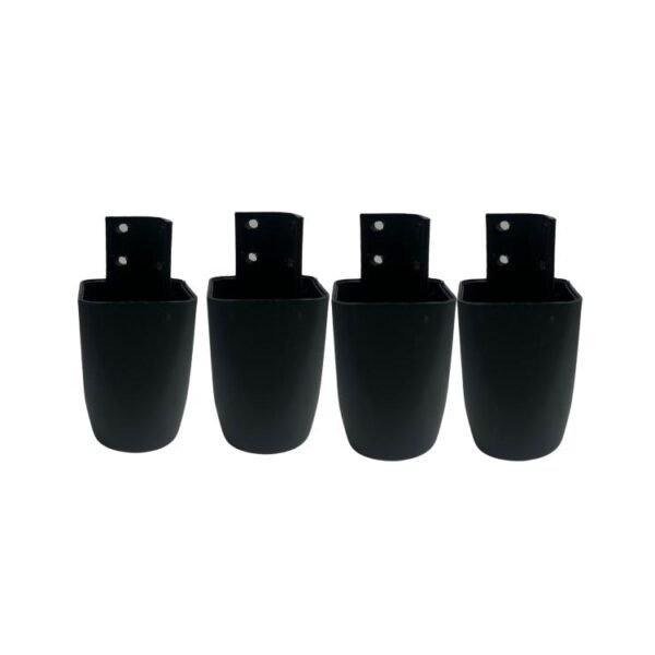 Kit com 4 Pés Plástico Jl Móveis - Preto