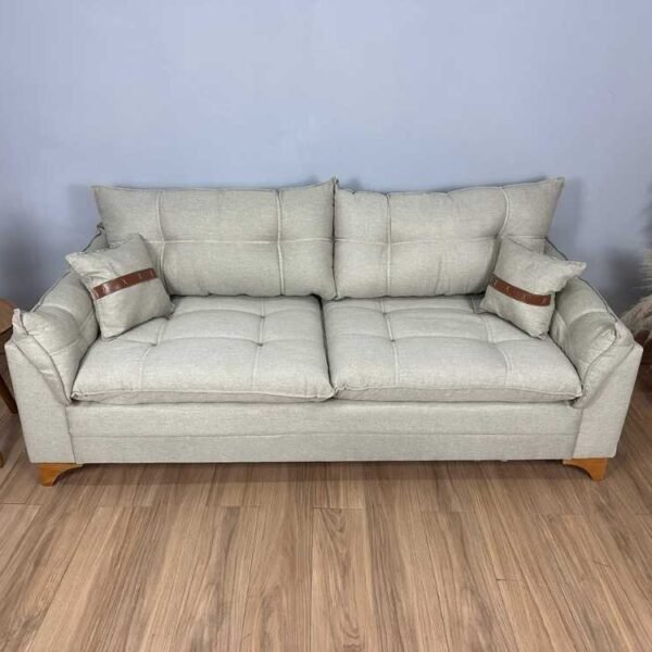 Sofá 3 lugares Creta 2.00m - Bege Linho