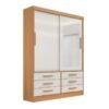 Guarda-Roupa Meridian 2 portas e 6 gavetas - Cinamomo/Off White