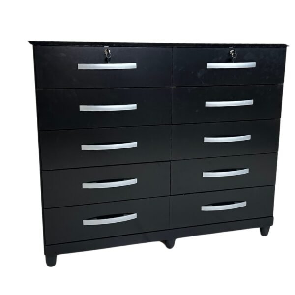 Cômoda 10 gavetas com chave Ref.: 06 - Preto