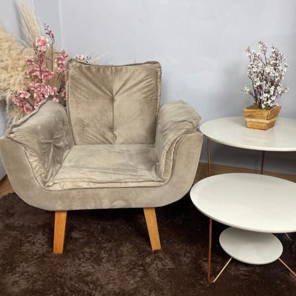 Poltrona Opala - Capuccino Veludão