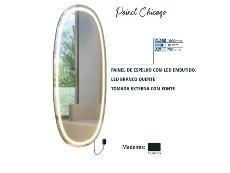 Painel Decorativo Chicago com Led - Imagem 2