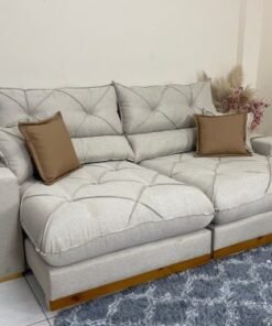 Sofá Retrátil e Reclinável Gran Bello 2.30m - Bege Linho