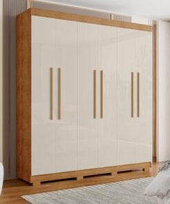 Guarda-Roupa Porto Bello Plus 6 portas - Cedro/Areia