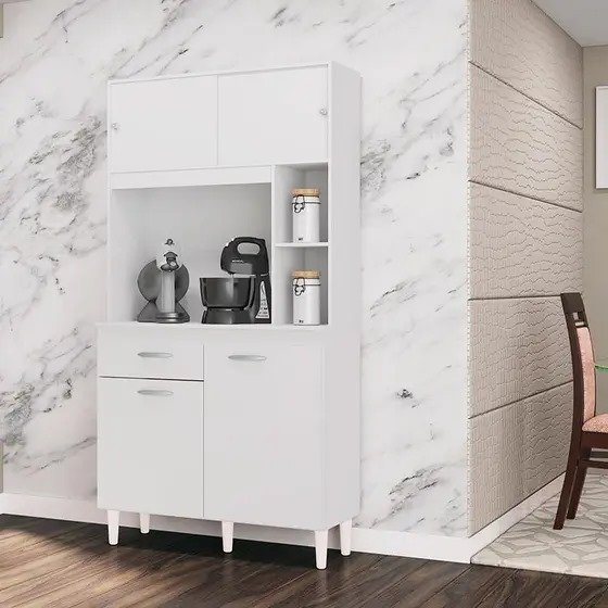 Armário Kit Cozinha Duda 0,90 - Branco