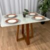 Mesa de Jantar Bali 1.20x0.80 - Mel/Off White