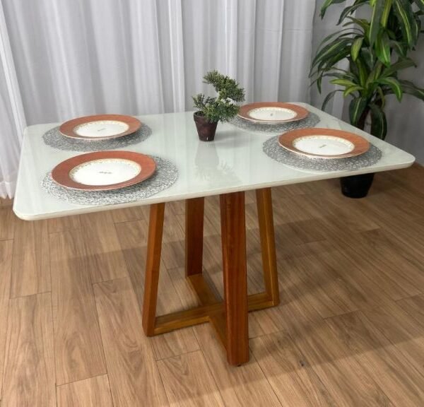 Mesa de Jantar Bali 1.20x0.80 - Mel/Off White