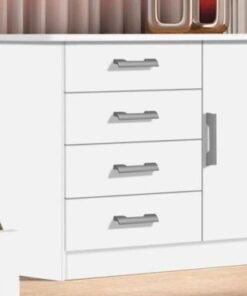 Cômoda sapateira Firenze 4 gavetas 1 porta - Branco