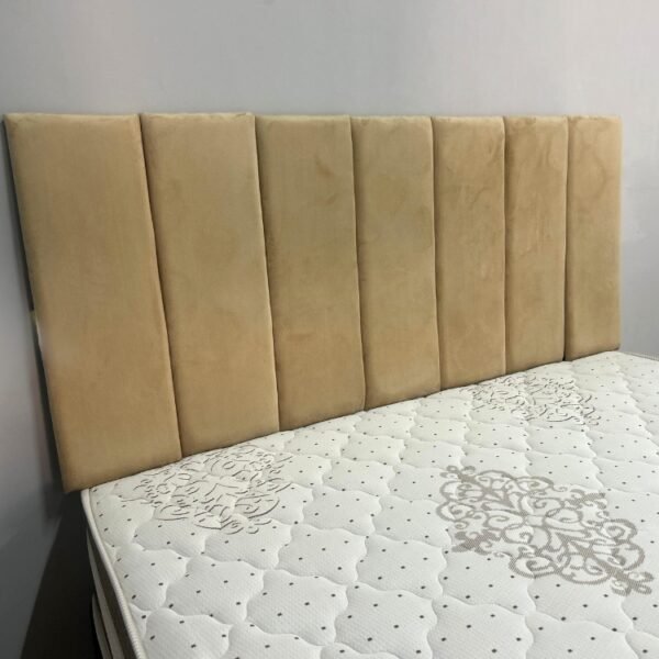 Cabeceira Clean Casal - Bege Veludo