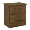 Mesa de cabeceira New Athos 2 gavetas - Ipê
