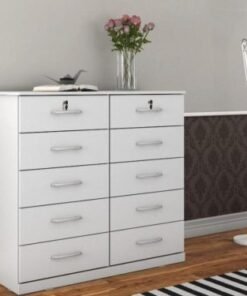 Cômoda 10 gavetas com chave Ref.: 06 - Branco