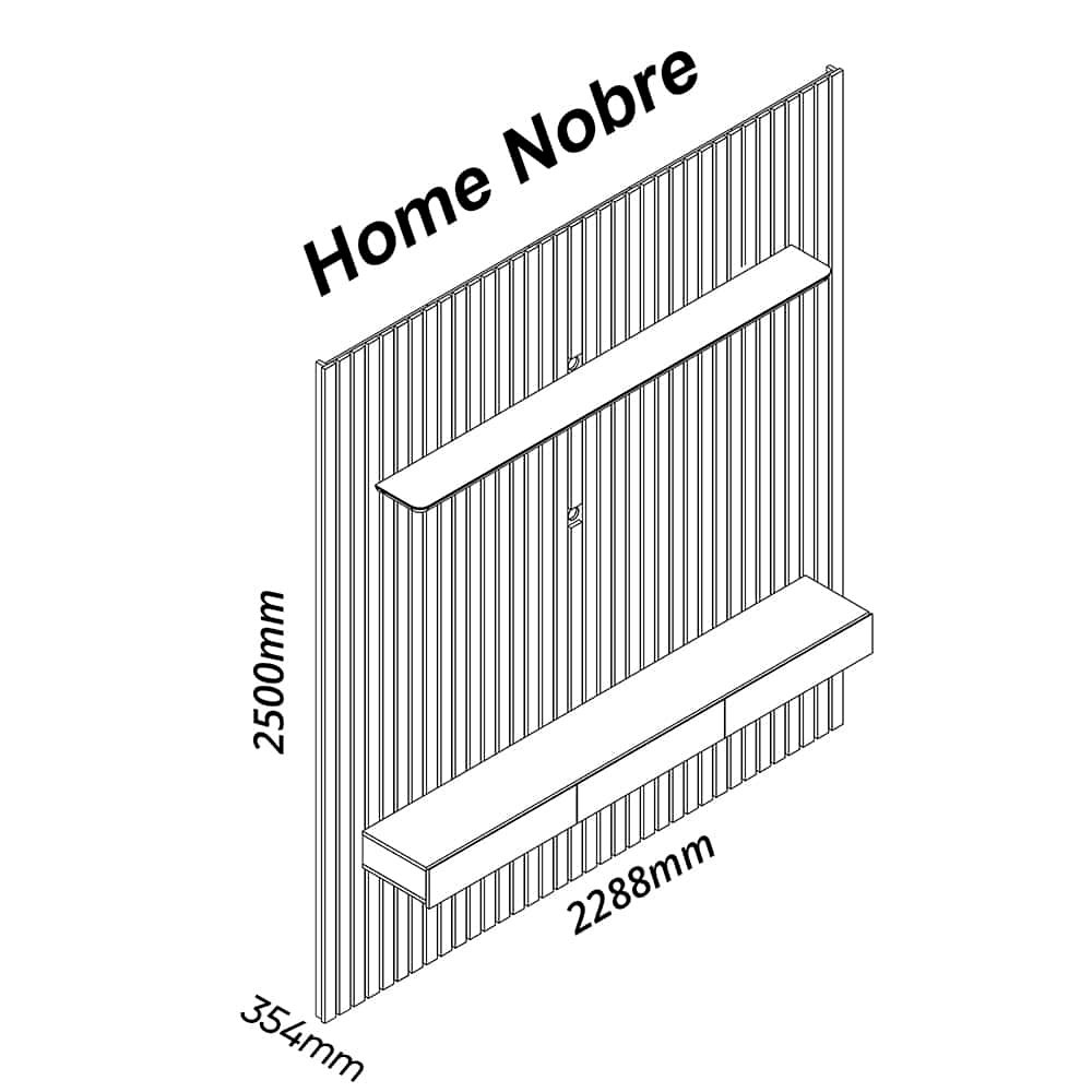 Home Nobre com Nicho 85" -Off White - Imagem 2