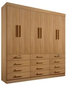 Guarda-Roupa Mônaco 6 portas e 12 gavetas - Cinamomo
