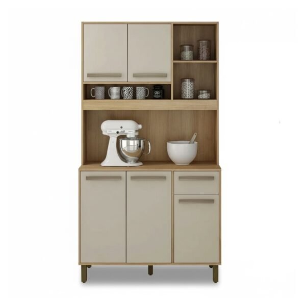 Armário Ametista Larg.1.10m Cinamomo/Off 05 Portas 01 Gaveta - Valdemoveis