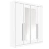 Guarda-Roupa Da Vinci Plus c/ espelho 4 portas e 3 gavetas - Branco