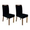 Conjunto Cadeiras Jasmim 2 unidades - Cinamomo/Preto