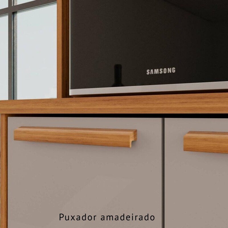 Balcão Flórida Larg. 0.80m Cinamomo/Off 2 Portas - Sallêto - Imagem 5