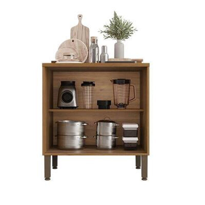 Balcão Flórida Larg. 0.80m Cinamomo/Preto 2 Portas - Sallêto - Imagem 2