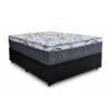 Box Baú Casal Eli Korino Preto Blindado + Colchão Casal Madrid Euro Molas Ensacadas 138x188x75 - Umaflex | Suporta até 240kg