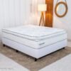 Box Casal Korino Branco Ortobel + Colchão Casal New Freedom 138x188x69 Molas Ensacadas Pocket Espuma Viscoelástica D33 - Ortobom | Suporta até 300kg