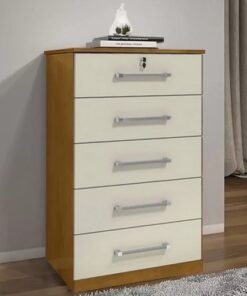 Cômoda 5 gavetas Ref.: 013 - Cinamomo/Off